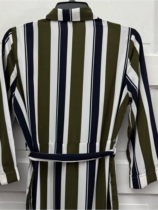 Forever 21 Striped Belted Shirt Dress Midi Small - Picture 6 of 12